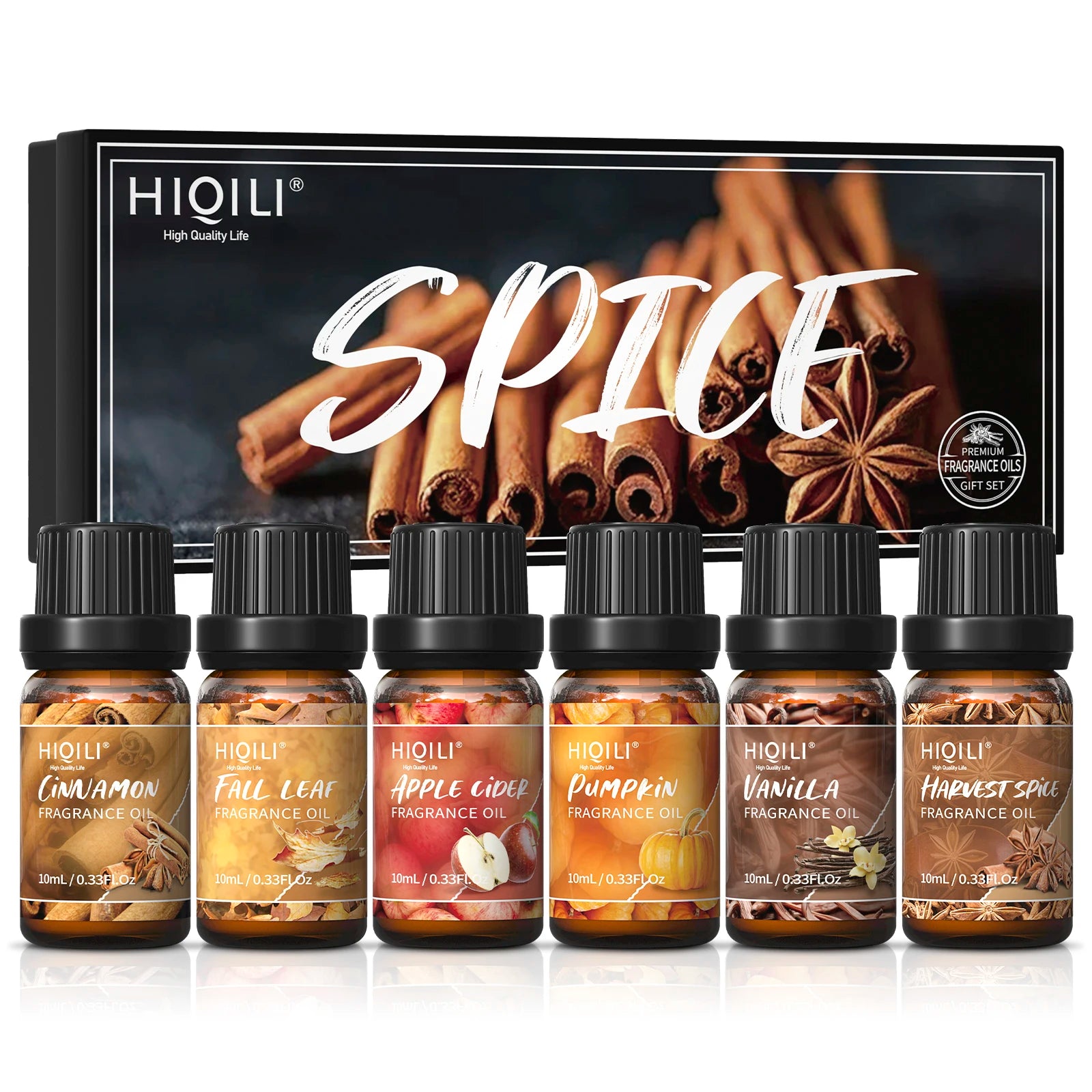 HIQILI Spice Fragrance Oils,TOP 6 Gift Set,