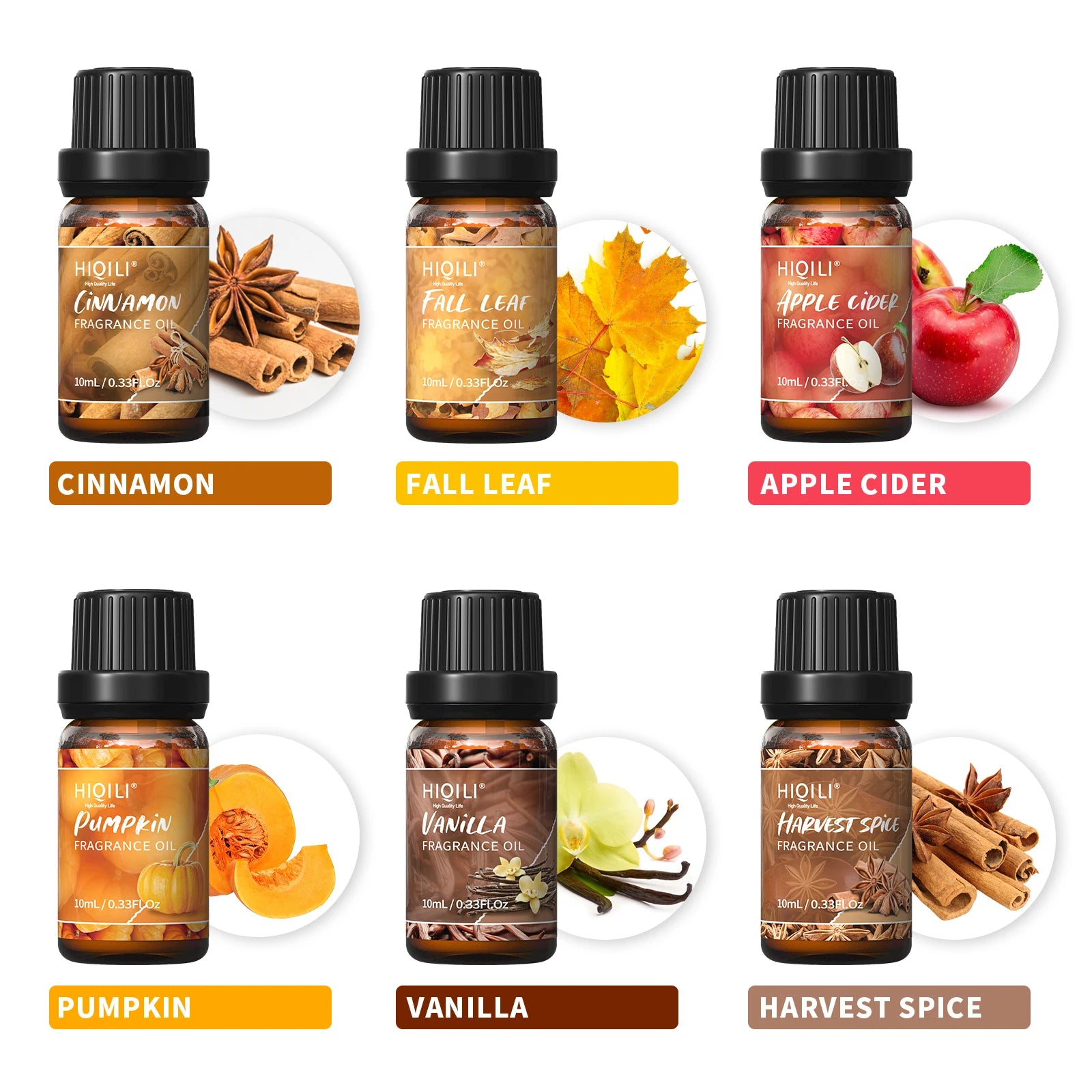 HIQILI Spice Fragrance Oils,TOP 6 Gift Set,