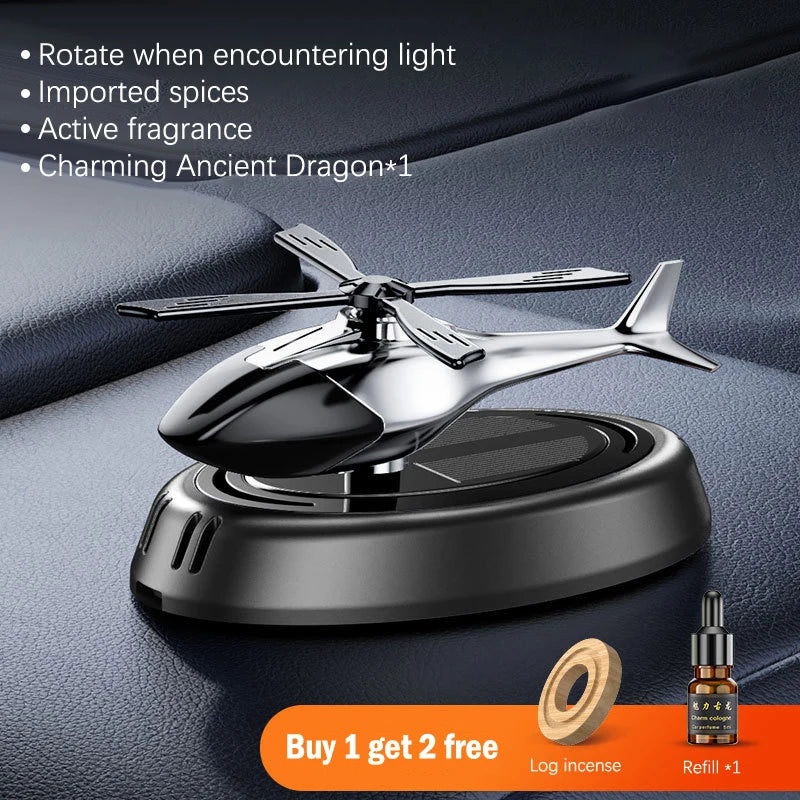 Helicopter Solar Rotating Car Perfume Diffuser