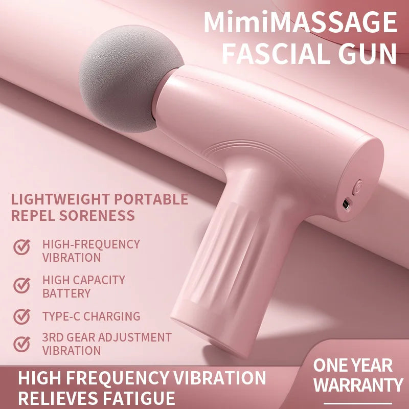 Mini Pink Muscle  Massage Gun Deep Tissue Handheld