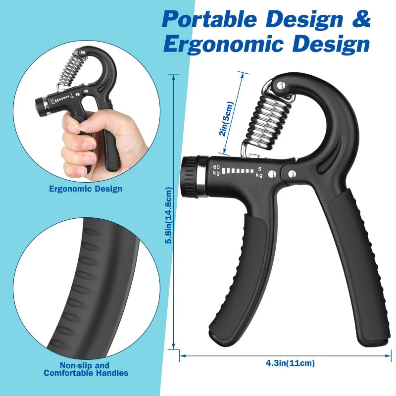 Hand Grip Strengthener Gym Equipment Gripper Forearm Exerciser Grips Exercise Hands And Fingers