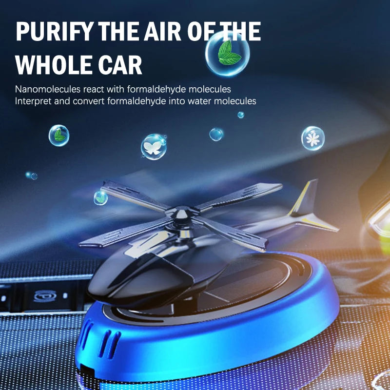 Helicopter Solar Rotating Car Perfume Diffuser