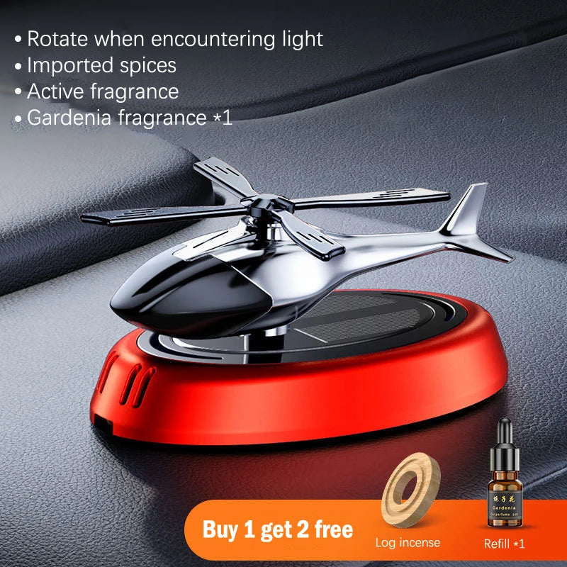 Helicopter Solar Rotating Car Perfume Diffuser