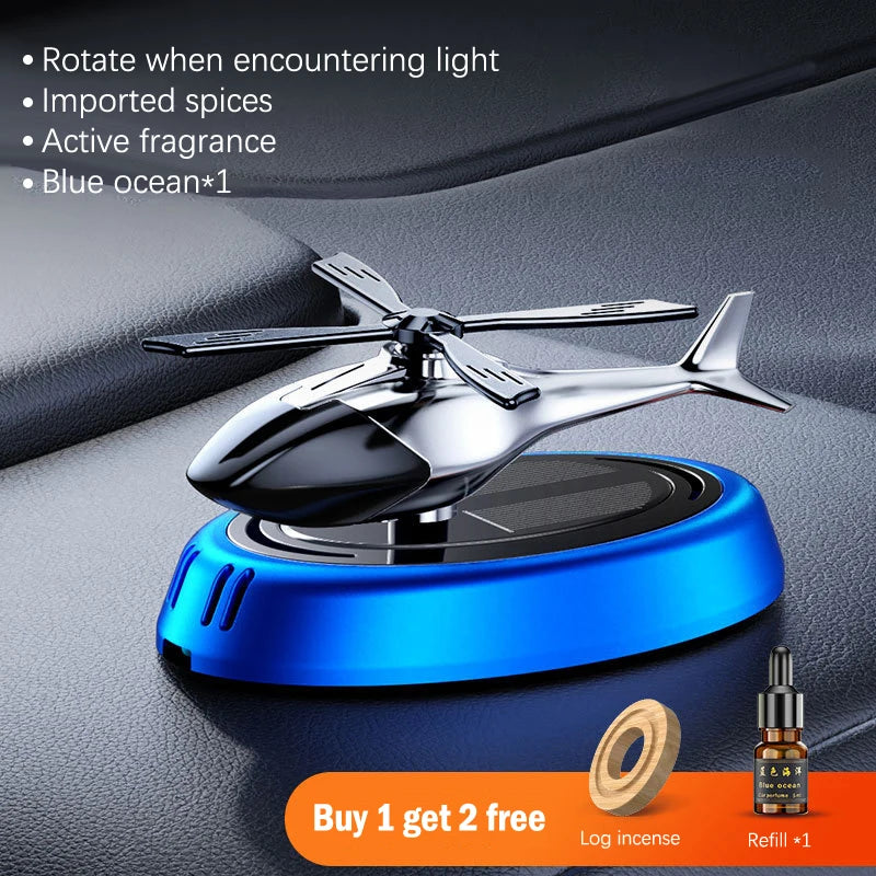 Helicopter Solar Rotating Car Perfume Diffuser