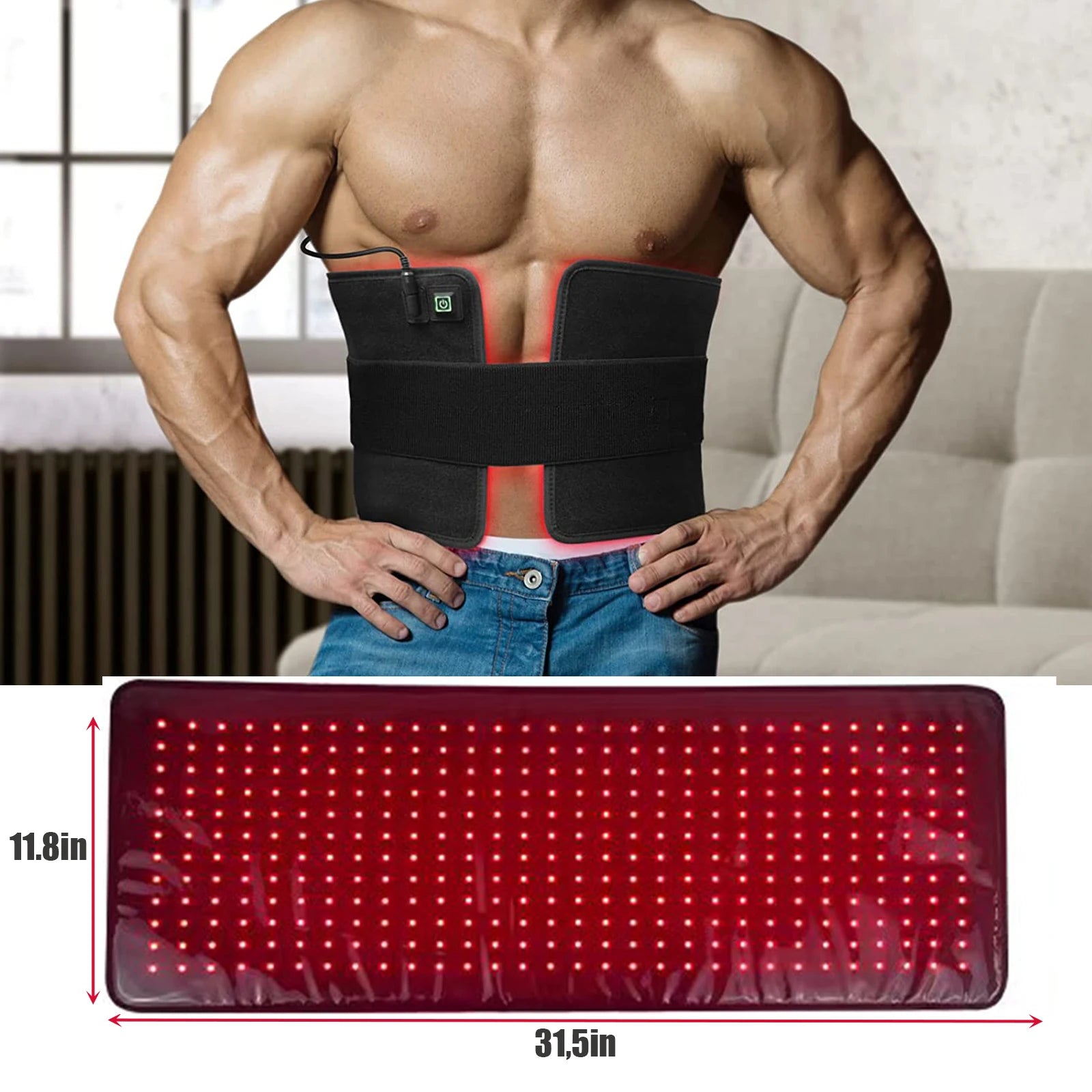 Red＆Infrared Therapy Belt Body Wearable Wrap