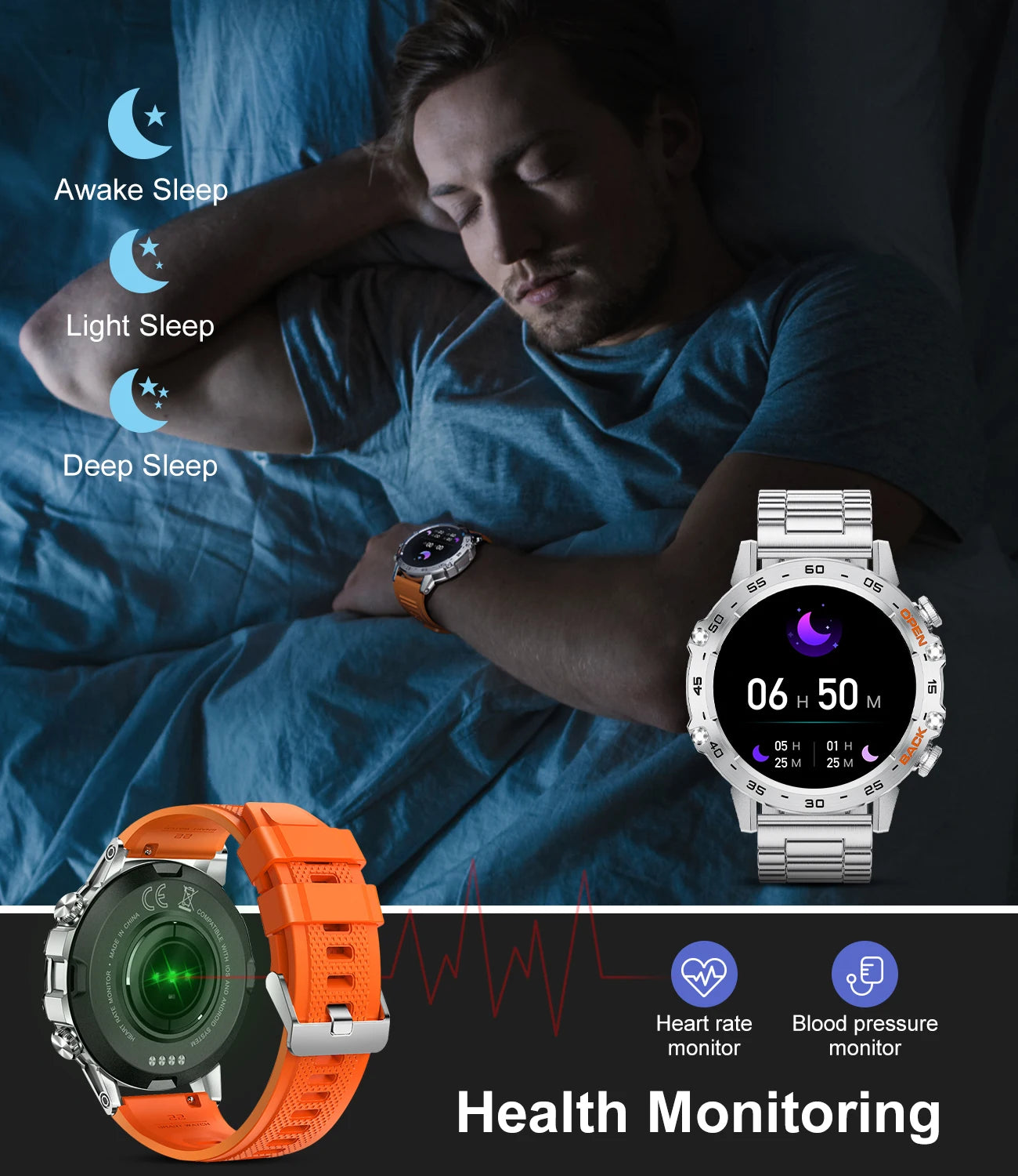LIGE New1.39" Bluetooth Call Smart Watch