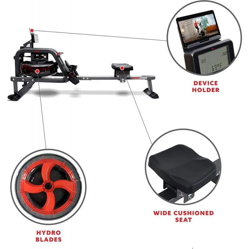 Sunny Health & Fitness Water Rowing Machine