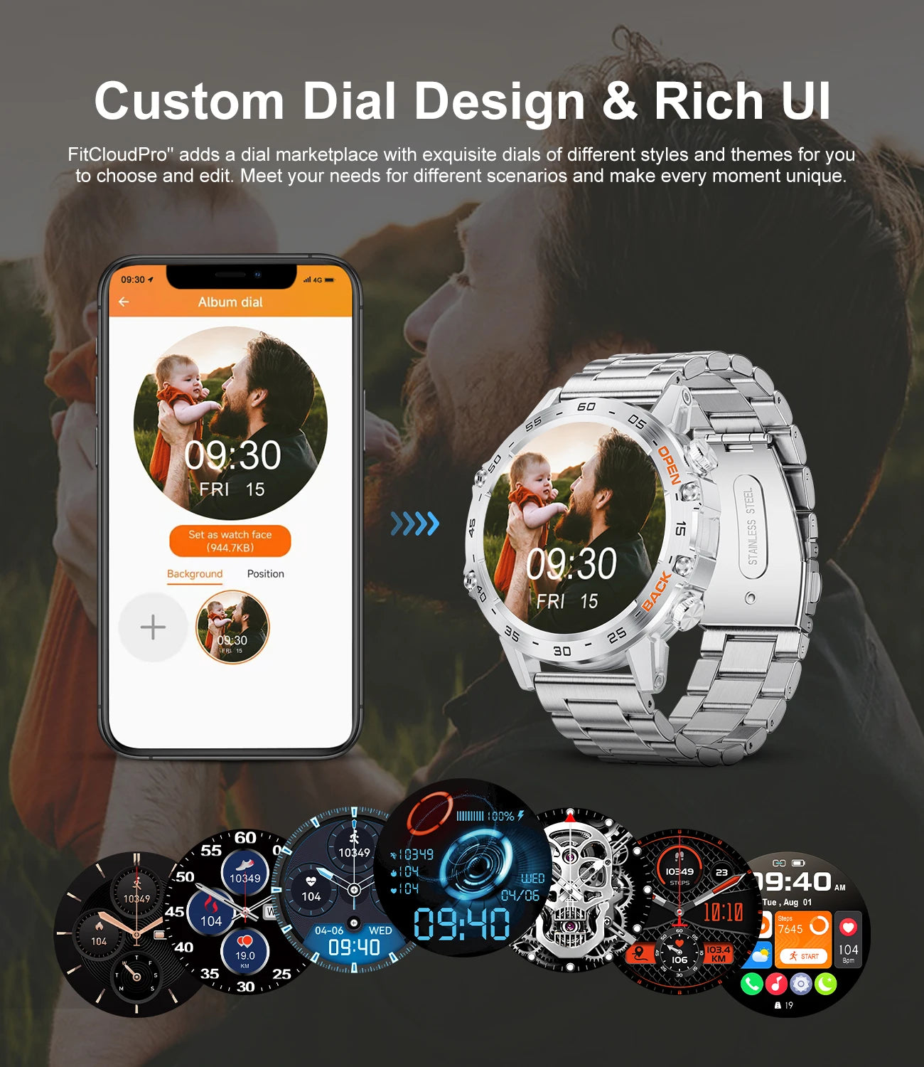 LIGE New1.39" Bluetooth Call Smart Watch