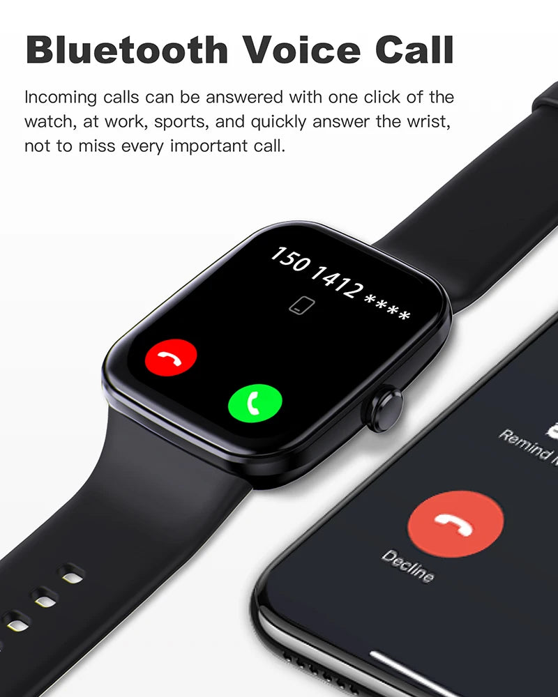 GPS Sports Smartwatch - Bluetooth Call & Fitness Tracker