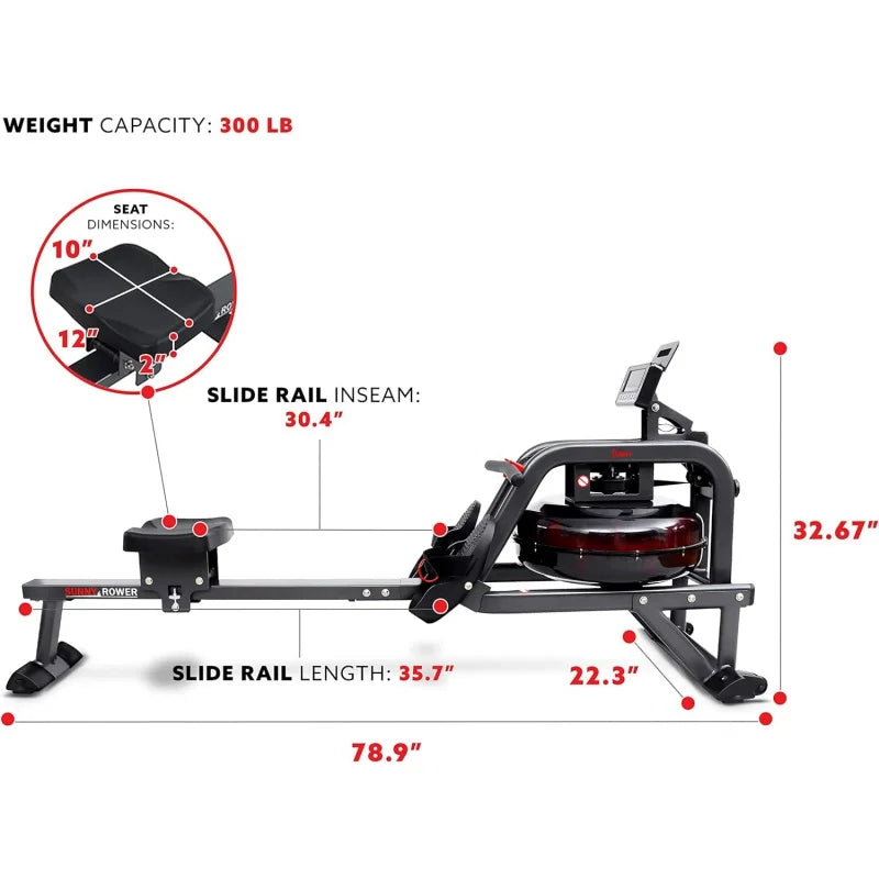 Sunny Health & Fitness Water Rowing Machine