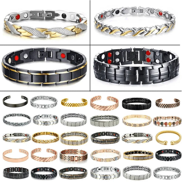 Men Women Therapeutic Energy Healing Magnetic Bracelet Bangle