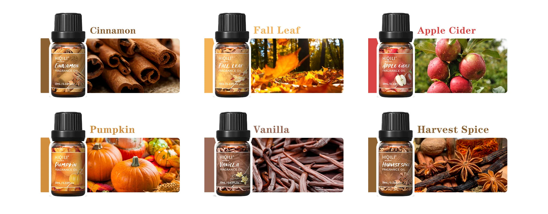 HIQILI Spice Fragrance Oils,TOP 6 Gift Set,